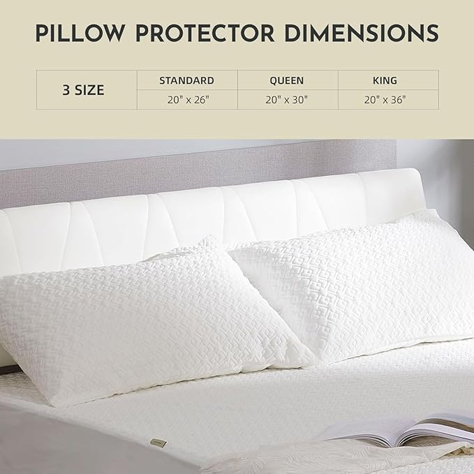 CoolShields Pillow Protector (4 Pack) Queen – Waterproof Zippered Pillow Covers, Hypoallergenic, Premium Pillowcase Encasement for Better Sleep