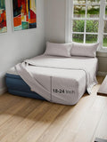 Air Mattress Sheet Set for Full Size - 4 Piece Breathable & Cooling Sheets w/Extra Deep Pockets - Fits Inflatable & Blow Up Air Mattresses Up to 24 Inches Thick - Soft and Wrinkle Free - Light Grey