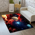 Large Outer Space Universe Area Rugs for Bedroom Planet Nebula 3D Printed Living Room Floor Mats Starry Sky Carpets for Playroom Non-Shedding, 4'×6'