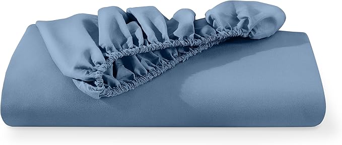 Bare Home Fitted Bottom Sheet King Size - Premium 1800 Microfiber - Ultra-Soft Hotel Luxury - Deep Pocket - Durable and Long Lasting (King, Coronet Blue)