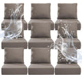 6" Thicker Outdoor Chair Cushion 9 Sets - 24" *24" *6" Waterproof Patio Furniture Cushions with Removable Cover, 28D High Density Sponge Filling Thicken Outdoor Patio Cushions - Grey