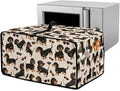 Air Fryer Toaster Oven Dust Cover Protective Microwave Oven Cover with Pockets, Dust-proof Countertop Appliance Protector, L, 18.5" x 22.5" x 13", Dachshund Dog Sunglasses Print