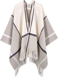 Moss Rose Women's Travel Plaid Shawl Wrap Open Front Poncho Cape for Fall Winter
