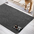 GORILLA GRIP SOAKSTOPPER Dog Door Mat, Machine Washable Rug Absorbent Doormat Captures Moisture Mud Dirt, Quick Dry Soft Chenille Entryway Rugs Indoor Entrance Mats for Dog Paws, 24x17 Charcoal
