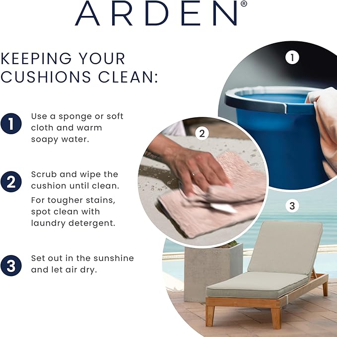 Arden Foam Outdoor Round Back Seat Cushion, 20 x 19, Made with ProFoam, Rain-Proof, Fade Resistant, Sapphire Blue Ridge Paisley