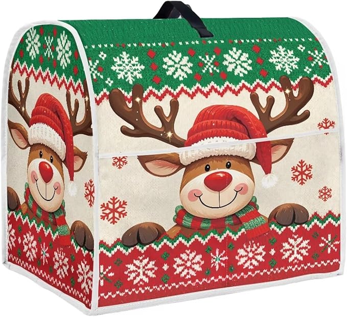 Christmas Stand Mixer Cover 4.5-5 Quart Kitchen Mixer Cover Washable Food Processor Protective Covers Dust Protection Insulated Kitchen Decoration Gift for Christmas