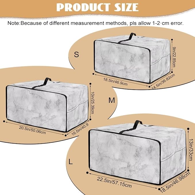 White Marble Texture Print Microwave Oven Dust Cover Polyester-Linen Fabric Dust Cover for Microwave Oven Universal Dust-Proof Kitchen Appliance Protector Fits Most Microwaves, S