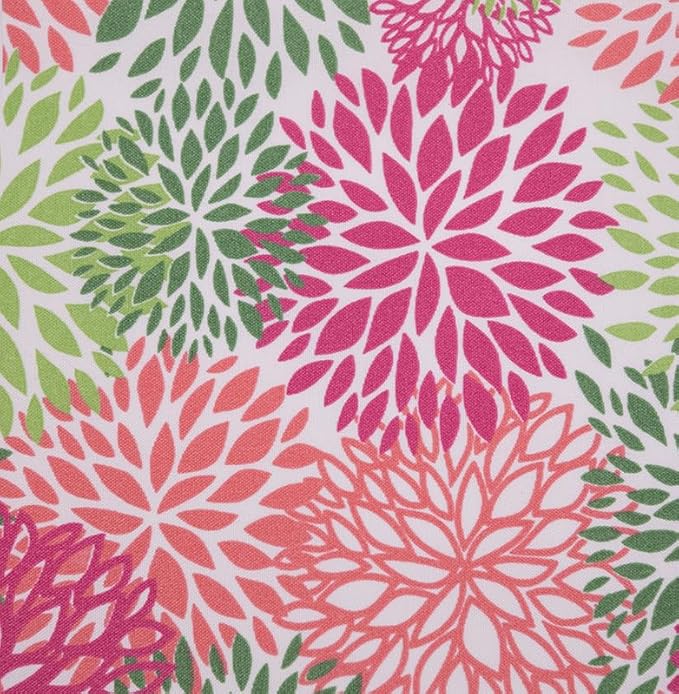 RSH DECOR: Tufted U-Shape Wicker Seat Cushions Set of 2 | 19” x 19” | All-Weather Spun Fabric | Water-Resistant | Outdoor Chair Cushions for Patio Furniture | Floral Blooms Pink