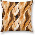 Orange Throw Pillow Covers Modern Abstract Burnt Orange Striped Decorations for Bedroom Living Room Farmhouse Sofa Pillows Bed Couch 20x20 Inch