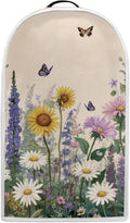 Talayituse Sunflower Daisy Lavender Butterfly Print Blender Dust Cover, Fingerprint Protection Cover for Stand Mixer or Coffee Machine, Home Kitchen Appliance Covers for Stain Dust Resistant Supplies