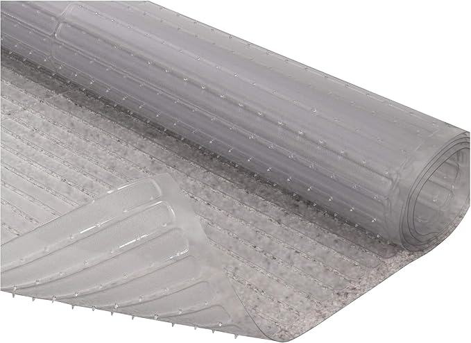 RESILIA Deep-Pile Carpet Runner - Plastic Vinyl Carpet & Rug Protector, Waterproof Clear Vinyl Floor Runners, 27 Inches Wide x 25 Feet Long, Made in The USA