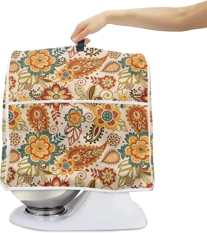 Boho Stand Mixer Cover 4.5-5Qt Mixer Cover Washable Anti-Stain Appliance Covers for Kitchen Counter Mixer Parts & Accessories Home Decoration