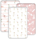 Bedside Sleeper Bassinet Fitted Sheets 20 x 33, 3 Pack Baby Delight Beside Me Dreamer,Babybond,Jimglo,koola,cowiewie,fodoss, Dream On Me Baby Square Bassinet, Pink Animal