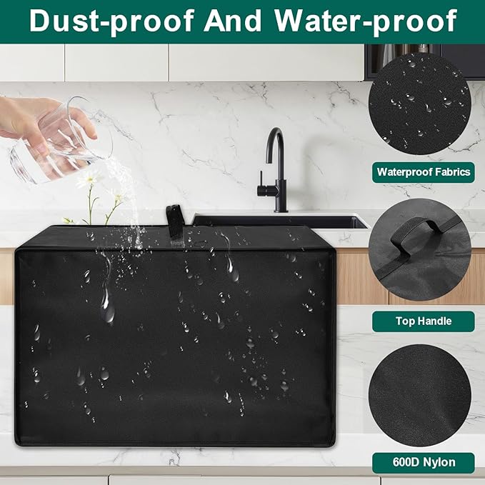 Heavy Duty Ninja Oven Cover for Double Stack XL DCT451/DCT651 & FlexDoor DCT402BK, Heat Resistant Dust Proof Protector, Waterproof Countertop Appliance Cover Fits 18.72"D x 17.34"W x 13.40"H
