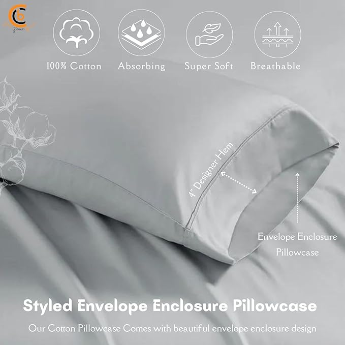 Camping Cot Sheets 30" x 80" - 3 Piece Cot Sheet Set for Bunk Bed - fits upto 9" Deep Mattress, Perfect for Narrow Twin, Camping Cot, RV Bunk, Guest Beds, Trifold Mattress - Light Grey