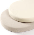 lulumoon Baby Muslin Bassinet Sheets: Cotton Bassinet Sheets Neutral for Boys and Girls - Fitted for Oval Rectangle or Hourglass