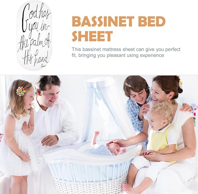 Knitted Bassinet Sheet Fitted Elastic Cradle Mattress Sheet Breathable Comfortable Nursery Bedding for Boys