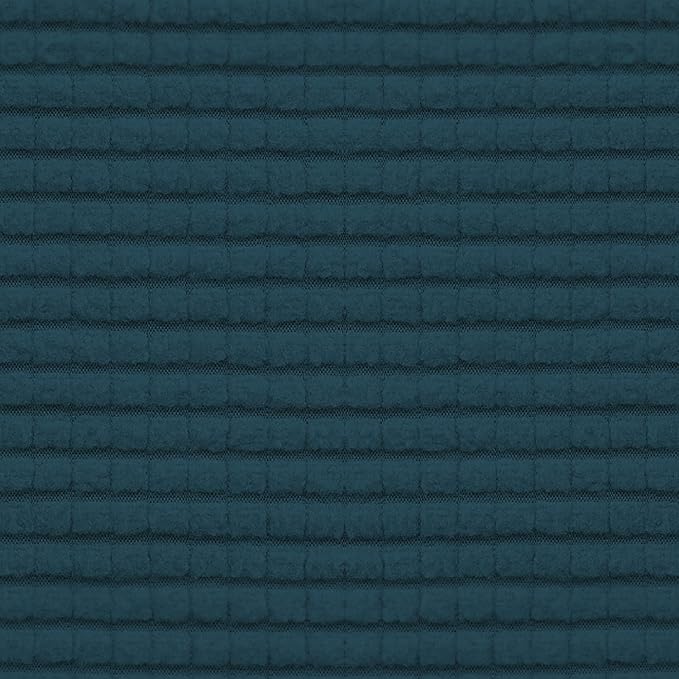 Easy-Going Stretch Futon Slipcover Armless Futon Bed Cover Furniture Protector Without Armrests with Elastic Bottom for Kids, Soft Jacquard Fabric Small Checks (Medium, Deep Teal)