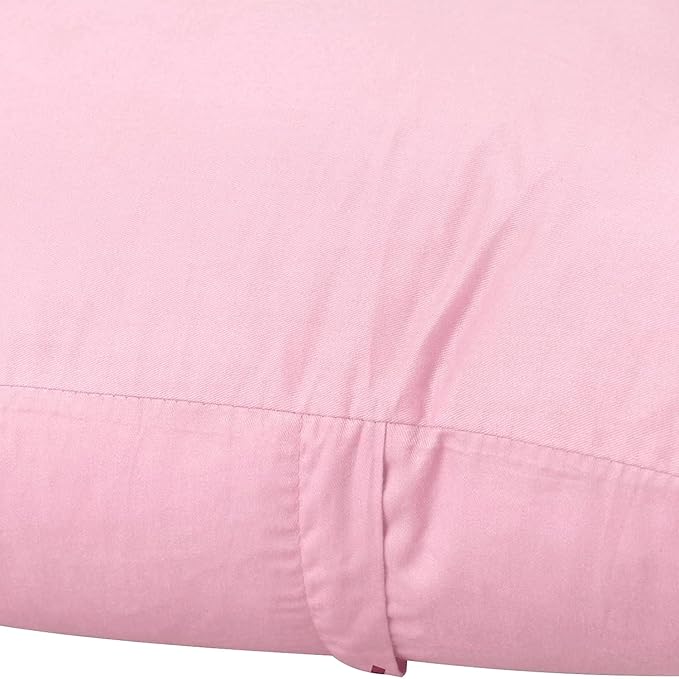 4-Pack 100% Cotton Comfortable Solid Decorative Throw Pillow Case,Thmyo Square Cushion Cover Pillowcase Sublimation Blank Pillow Covers DIY Throw Pillowcase for Sofa Bedroom(24x24 inch/ 60x60cm, Pink)