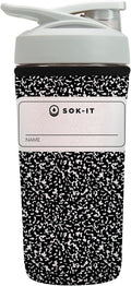 Sok It BotlSok Protein Blender Shaker Bottle Sleeve Insulated Neoprene Cover (Compose Yourself, Fits 28oz Blender)
