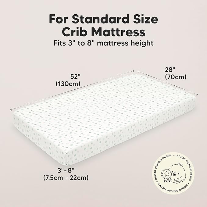 KeaBabies 2-Pack Baby Crib Sheets for Boys, Girls - 52x28 Viscose Derived from Bamboo Toddler Bed Sheets Neutral, Fitted Crib Mattress Cover for Standard Baby Bedding, Soft & Cozy (Tropic Oasis)
