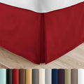 Linen Market Bed Skirt - Ultra Soft Microfiber - Easy Fit with 14 Inch Tailored Drop - Hotel Quality, Shrinkage & Fade Resistant - Bed Cover - Twin Bed Skirts - Bedroom Décor - (Twin, Burgundy)