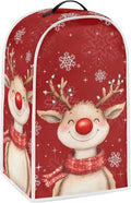 Christmas Blender Cover Elk Food Processor Dust Cover Red Xmas Kitchen Decor Dustproof Anti-Stain Appliance Dust Cover for Kitchen Aid Mixers Coffee Machine