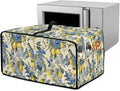 Lemon Floral Robin Bird Print Microwave Oven Dust Cover Heavy Duty Microwave Oven Grill Cover Dustproof Kitchen Machine Covers Case Protections for Toaster Oven, M