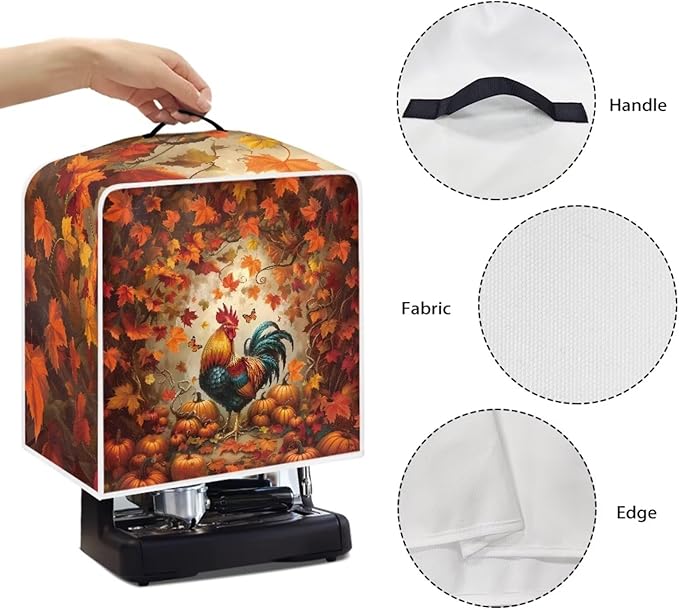 Coffee Maker Cover Protector, Christmas Santa Claus Coffee Machine Dust Cover, Washable Foldable Xmas Decor