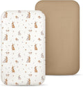 lulumoon Baby Bassinet Sheets Muslin: Cotton Bedside Bassinet Sheets Floral for Girls - Fitted for Bedside Sleeper Mattress