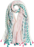 Scarf for Women Lightweight Soft Floral Leopard Printed Scarves Fall Winter Fashion Shawl Wrap with Fringe