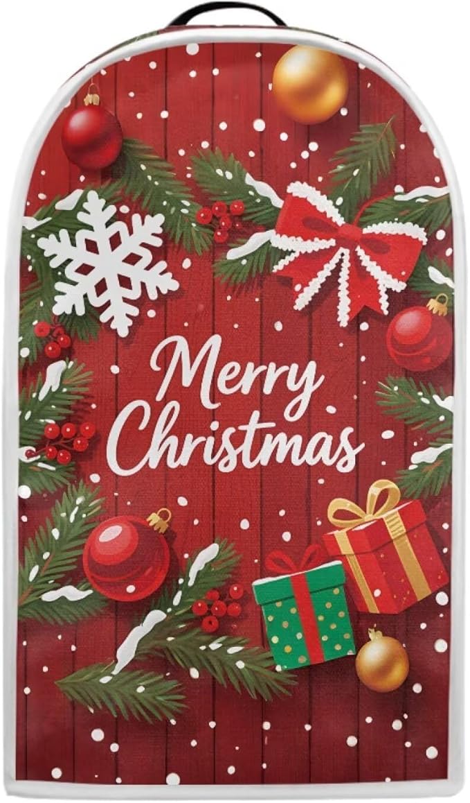 Merry Christmas Blender Cover Dust Cover for Kitchen Washable Food Processor Dust Covers with Handle Easy to Install Protection Covers for Stand Mixer Juice Machine Gift for Christmas
