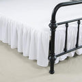 Bed Skirt King Size Ruffled Bed Skirts with Split Corners,14 Inch Drop Dust Ruffle Bed Skirt with Platform, White