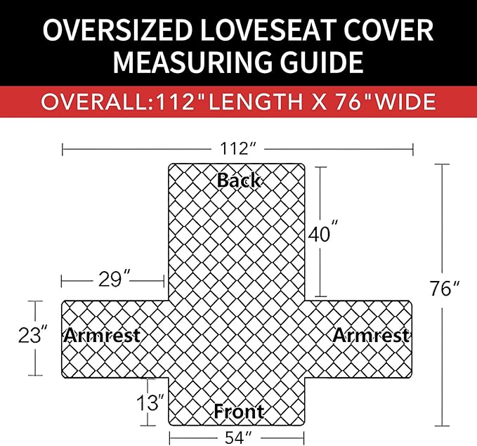 Easy-Going Sofa Slipcover Reversible Loveseat Sofa Cover Couch Cover for 2 Cushion Couch Furniture Protector with Elastic Straps for Pets Kids Dog Cat (Oversized Loveseat, Gray/Gray)