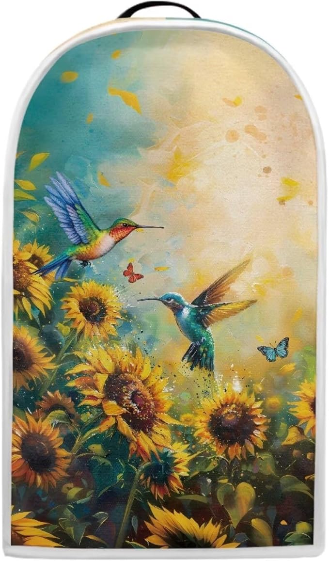 Blender Covers for Kitchen, Stand Mixer or Coffee Maker Appliance Dust Covers with Handle for Home Kitchen Decor, Sunflower Birds Print