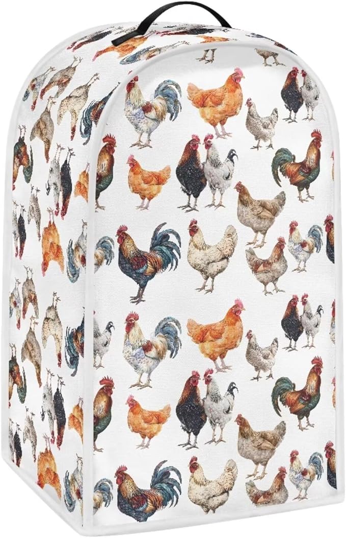 Chicken Pattern Kitchen Blender Dust Cover, Food Processor Stand Mixer Case, Coffee Maker Appliance Cover for Home Kitchen Indoor