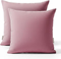 Haven & Glow Decorative Throw Pillow Cover – Square Cushion Case with Zipper | Modern Sofa, Couch & Bed Accent Pillow Covers for Living Room, Bedroom & Home Decor | 18 x 18 inches – Violet – 2 Pack