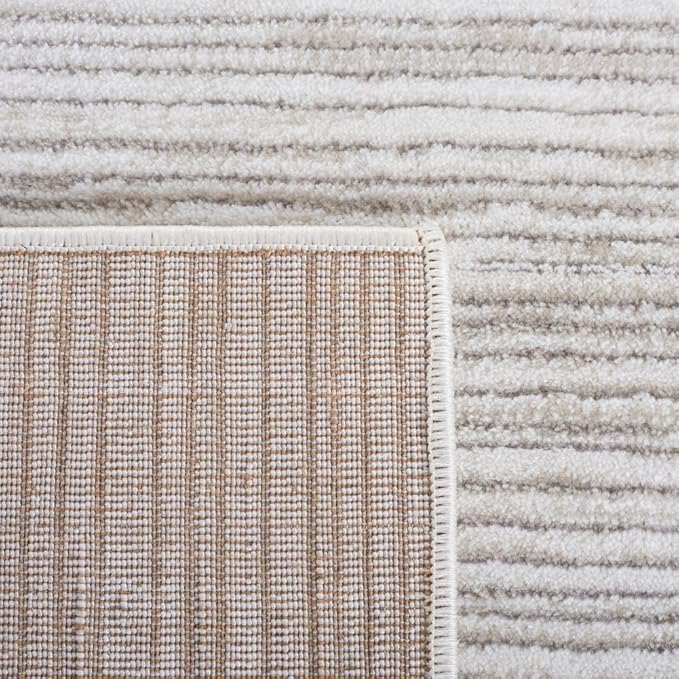 SAFAVIEH Vision Collection Round Rug - 10' Round, Ivory Grey, Modern Ombre Design, Non-Shedding & Easy to Clean, Ideal for Living Room, Bedroom, Dining Space (VSN606K)