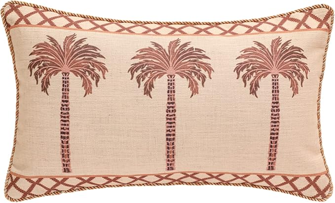 patdrea Floral Linen Decorative Throw Pillow Covers Set Soft Durable Cushion Cases Pillowcase for Couch Bedroom Car Living Room 12"x 20"