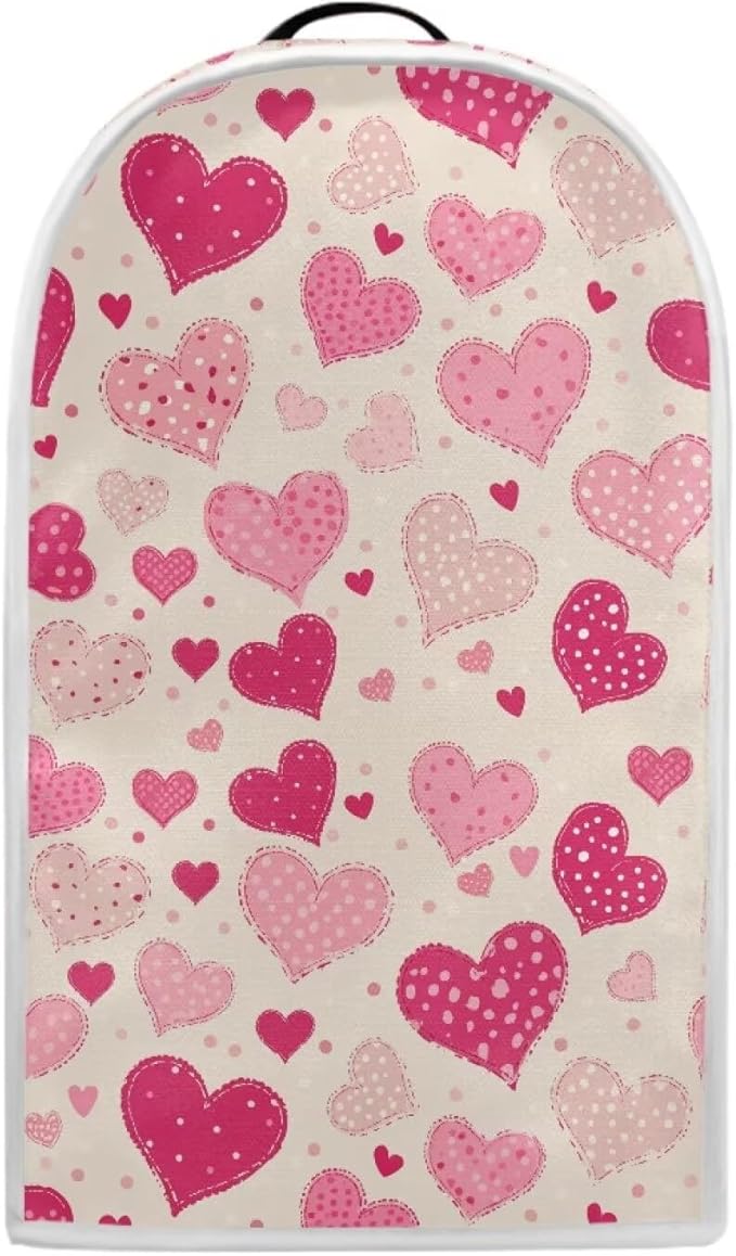 Talayituse Love Heart Print Blender Dust Cover, Fingerprint Protection Cover for Stand Mixer or Coffee Machine, Home Kitchen Appliance Covers for Stain Dust Resistant Supplies Valentine's Day Decor
