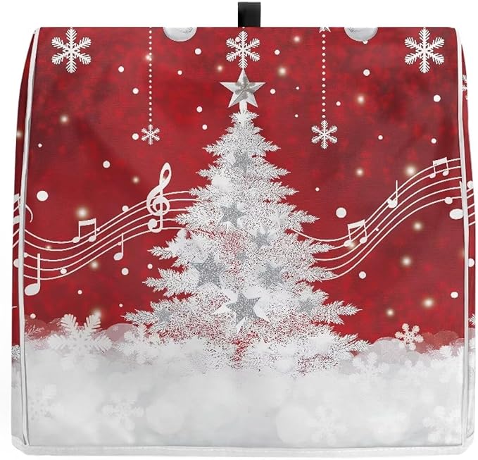 Christmas Mixer Cover for Kitchen Aid 4.5-5 Quart Stand Mixers, Xmas Tree Kitchen Appliance Dust Cover Washable Dustproof Cloth Cover with Pocket for Kitchenware Gift for Christmas