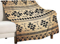 Tribal Aztec Throw Blanket, Southwestern Native Blanket, Vintage Ethnic Abstract Geometric Print Throws Cover for Couch Chair Sofa Bed Outdoor Beach Travel 30"x40"