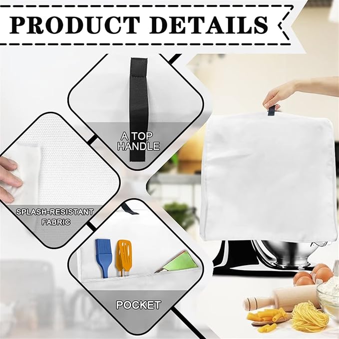 Sunflower Butterfly Stand Mixer Cover Compatible with 6-8 Quart Kitchen Aid Mixer, Washable Dustproof Covers Fit All Tilt Head & Bowl Lift Models Mixers, Easy to Clean