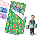 Primlect Lightweight Toddler Nap Mat Perfect for Warm Sleepers, Portable Sleeping Bag with Removable Pillow and Fleece Blanket, Washable, Great for 3 Seasons, Daycare, Preschool, Boy and Girls