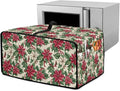 Air Fryer Toaster Oven Dust Cover Dustproof Convection Oven Cover with Side Pockets for Small Kitchen Appliances, S, 14.5 x 18.5 x 9 Inches, Poinsettia Flower Christmas Decor