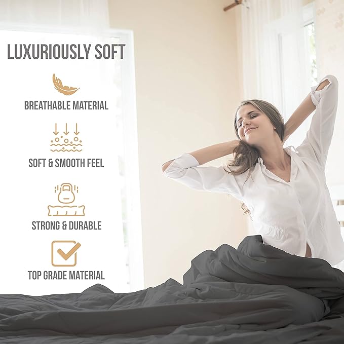 Queen Sheet Set - Luxury Hotel Bed Sheet - Soft Cooling Sheets with Elastic Corner Straps - Deep Pockets Microfiber Bedsheet - Bedding Sheets & Pillowcases - 4 Piece (Queen Size, Gray)