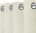 Easy-Going Linen Look Blackout Curtain Grommet Window Curtain Drapes for Bedroom, Living Room Thermal Insulated Room Darkening (2 Panels, 52x84 inch, Ivory)