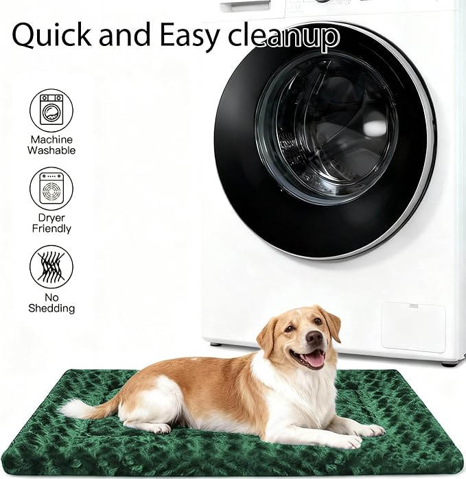 Dog Bed Mat - Reversible Crate Pad for Pet Comfort - Soft With Dual-Sided Design for All Seasons - Durable, Machine Washable for Crates, Travel, and Home