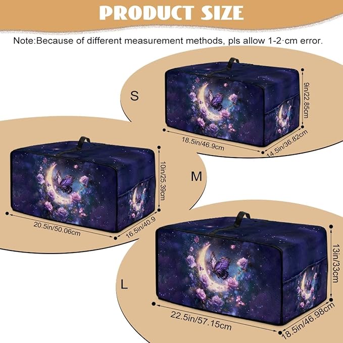 Gorgeous Butterfly Rose Moon Print Microwave Oven Cover Dust-Proof Microwave Oven Grill Cover Protector Kitchen Appliance Protector Dirt and Fingerprint Protection, M