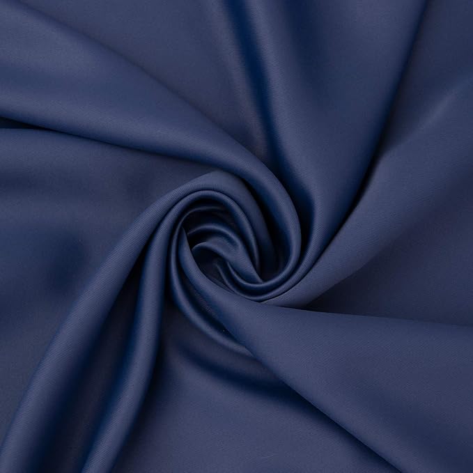 BGment Navy Blue Cafe Curtains 30 Inch Length - Short Half Drapes with Rod Pocket Blackout Blinds Privacy for Rv Kitchen Bathroom Window, 2 Panels, 34 x 30 Inch